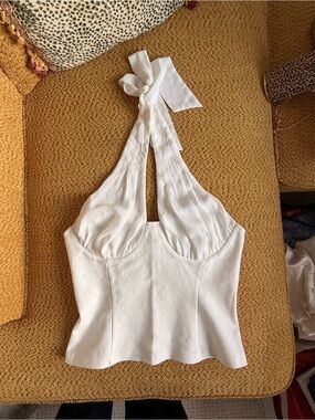 White Halter Top